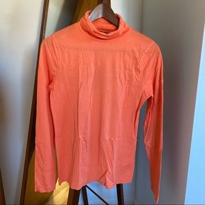 J. Crew tissue turtleneck in vibrant carrot, medium, NWT